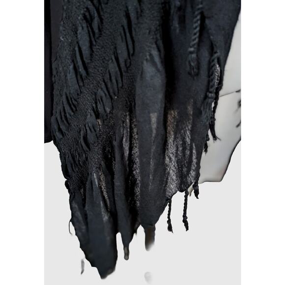 Love Couture Cardigan Shawl Collar Rayon,/Span Corded Intermittent Fringe Size L - Picture 5 of 6